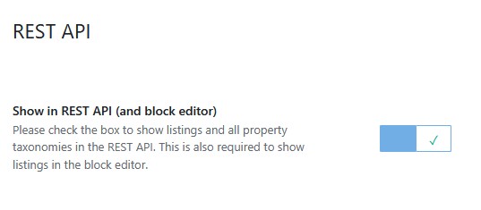 WPCasa Settings REST API