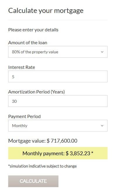 WPCasa Mortgage Calculator Output Theme Layout